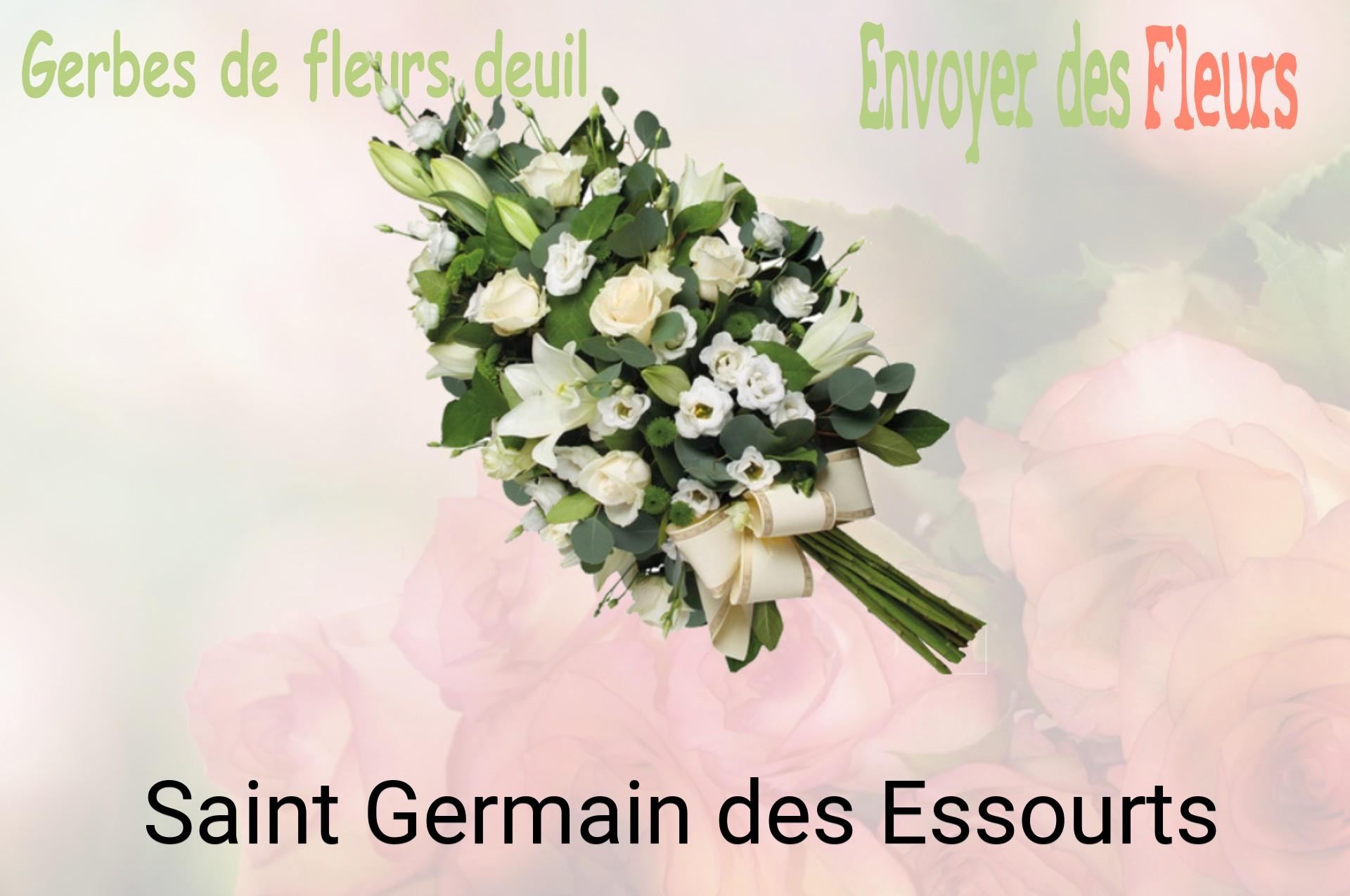 Gerbe de fleurs de deuil livrée à Saint-Germain-des-Essourts